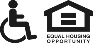 Graphic with wheelchair and equal housing sign