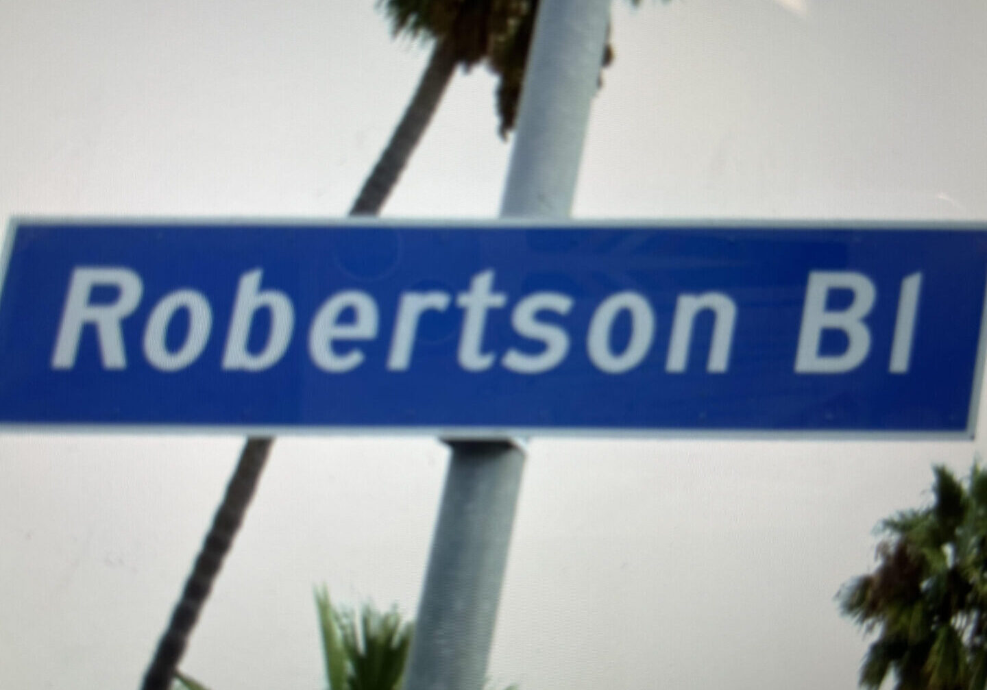 Street Sign states Robertson